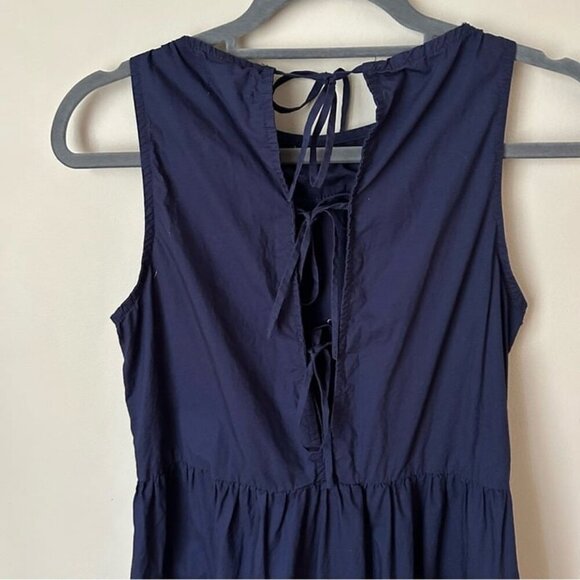 4our Dreamers Navy Blue Tiered Midi Sleeveless Boho Dress Women’s Size XS - Picture 6 of 7